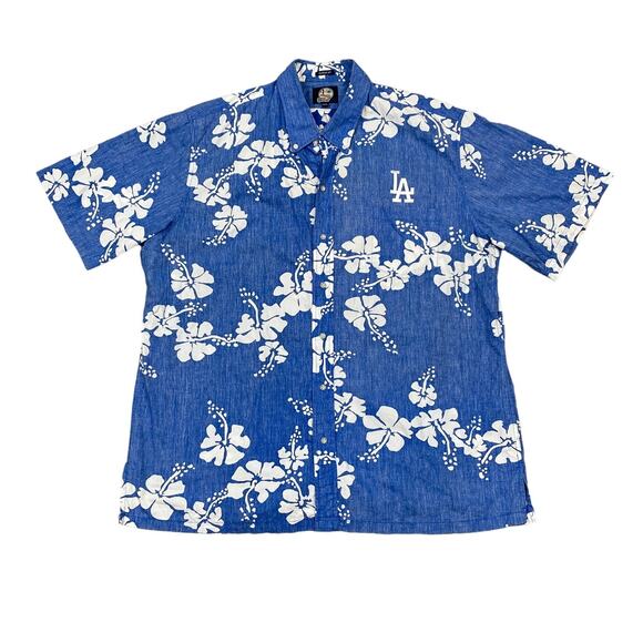 Reyn Spooner LA Dodgers Game Day Performance Button Up Shirt Men's 2XL